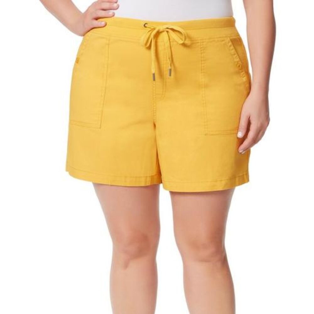 478 Gloria Vanderbilt Plus 7 in. Solid Pull On Cargo Shorts Size: 22W NWT